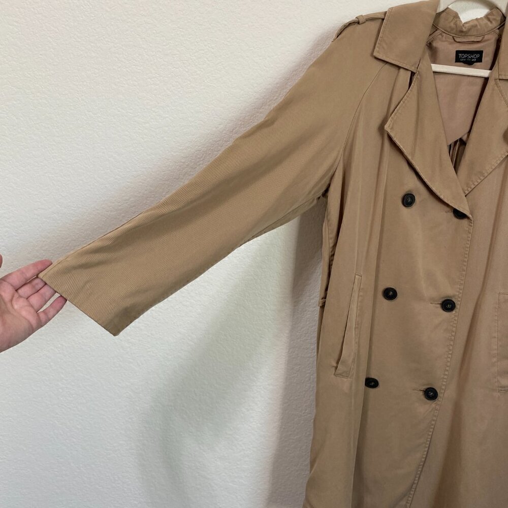 Topshop Lightweight Split Back Duster Coat Size U… - image 5